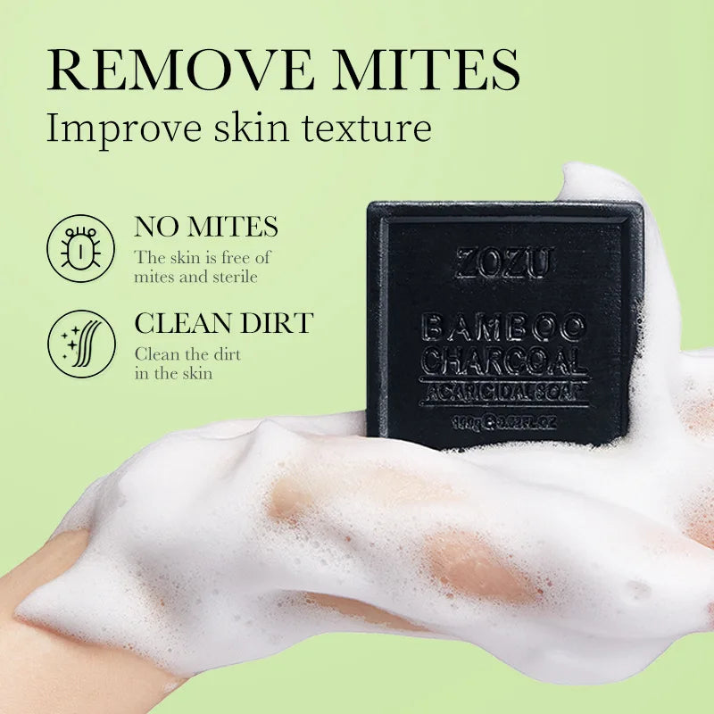 Bamboo Charcoal Cleansing Soap with Foaming Net | Deep Clean Charcoal Cleansing Soap Oasis Select