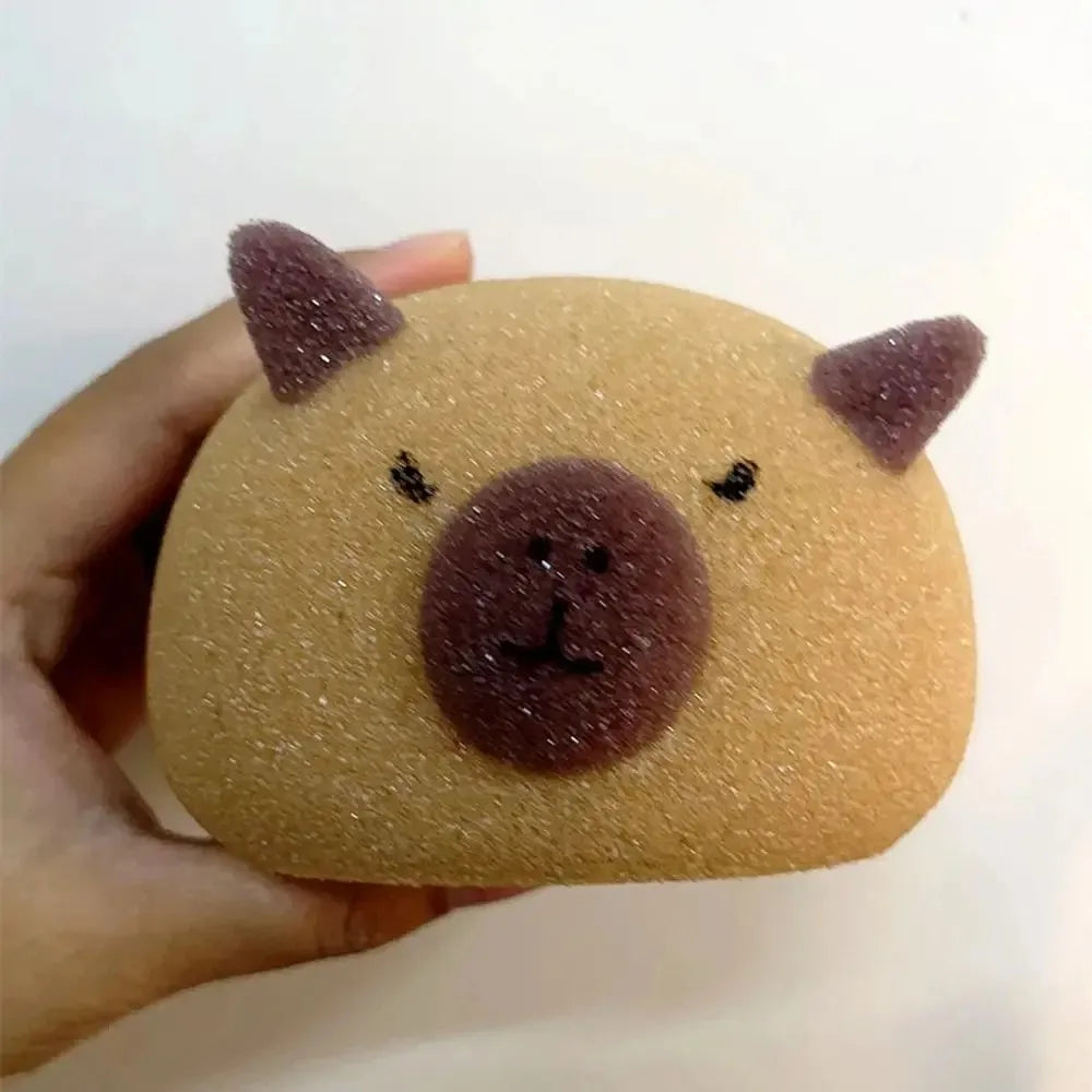 Capybara Bath Sponge – Cartoon Animal Body Scrubber for Kids