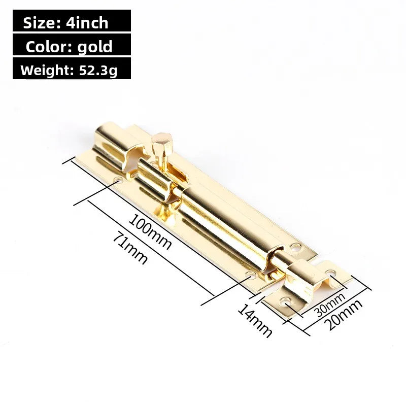 Black Door Lock Barrel Aluminum Alloy Door Lock Latch for Home Hardware Gate Safety Door Bolt Tower Window Catch Lock Silver Oasis Select 100mm 4