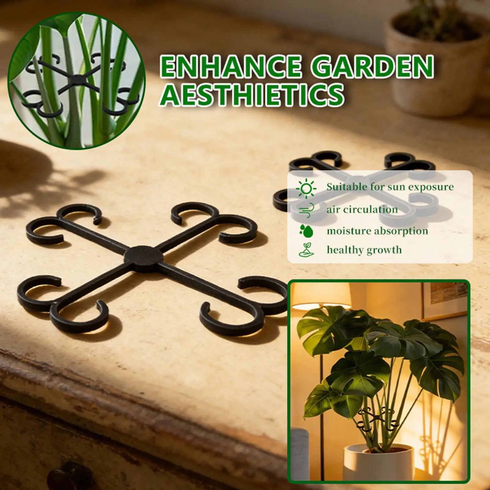Plant Support Clips Stem Support Plant Climbers 4Pcs Vine Support Clips For Climbing Plants To Grow Upright Plant Stem Clips Oasis Select