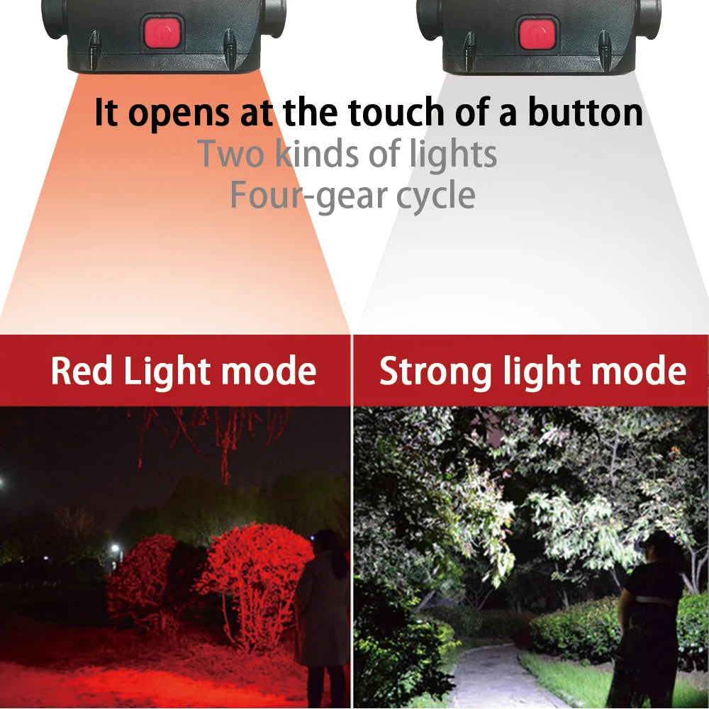 Super Bright COB LED Headlamp 4 Lighting Modes Rechargeable Headlight Outdoor Waterproof Head Lamp with Built-in Battery Oasis Select