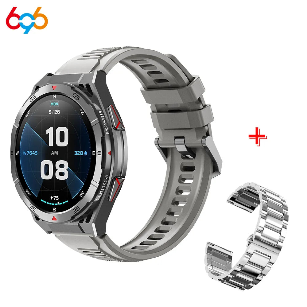 3ATM Waterproof Smart Watch Men GPS AMOLED Screen Smartwatch Compass Altitude Air Pressure BT Call 480mAh Sports Health Monitor Oasis Select SVGRS A SV3M