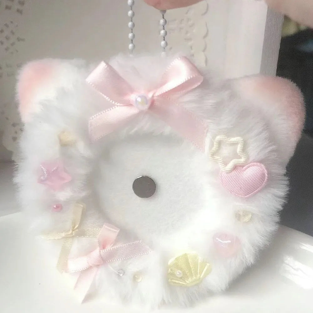 Lace Magnetic Anime Badge Holder Rose Candy Pins Display Base Heart Cross Ornate Ribbon Badge Flower Ita Bag Accessories Oasis Select Style 1