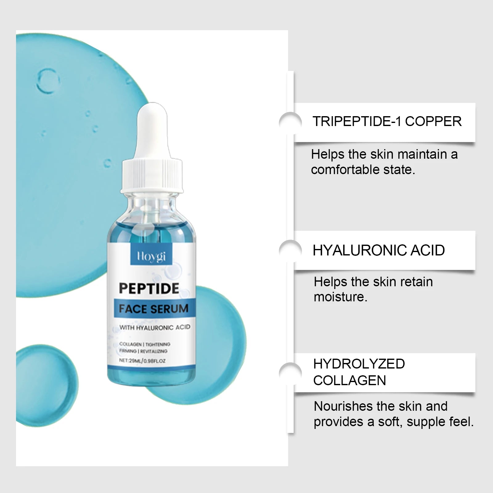 Copper Peptide Hydrating Face Serum – Moisturizing Essence Face Serum Oasis Select