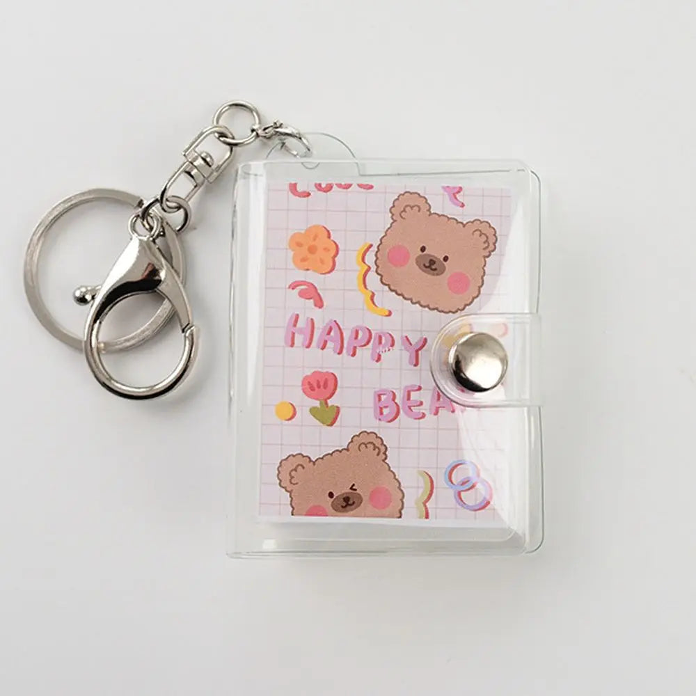 Book Albums Pendant Photo Holder Pictures Storage Card Bag Photo Album Keychain Collection Card Holder Card Book Keyring Oasis Select 03