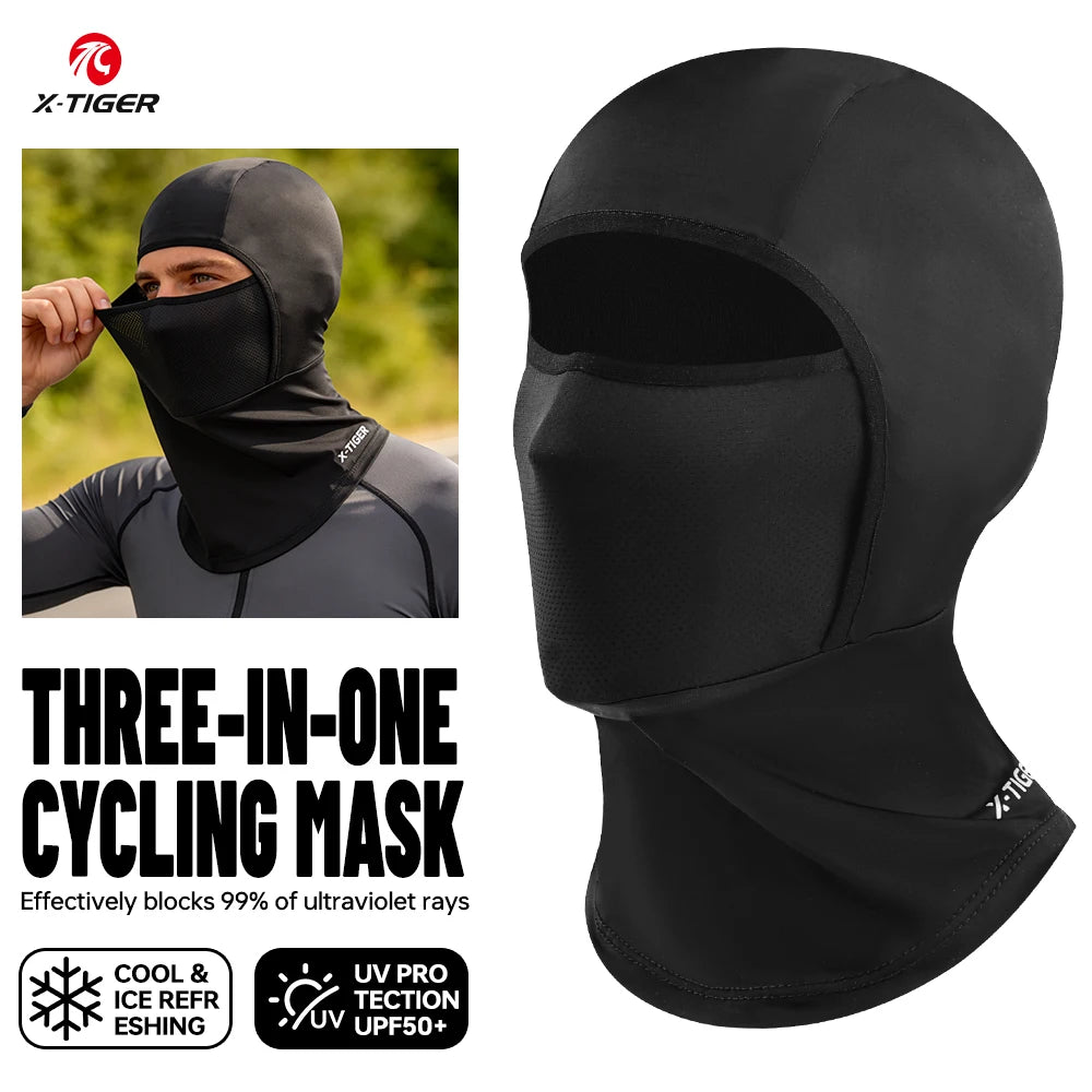 X-TIGER Summer Balaclava Mask Breathable Absorb Sweat Face Mask for Hiking Fishing UV Protection MTB Road Cycling Face Mask Oasis Select
