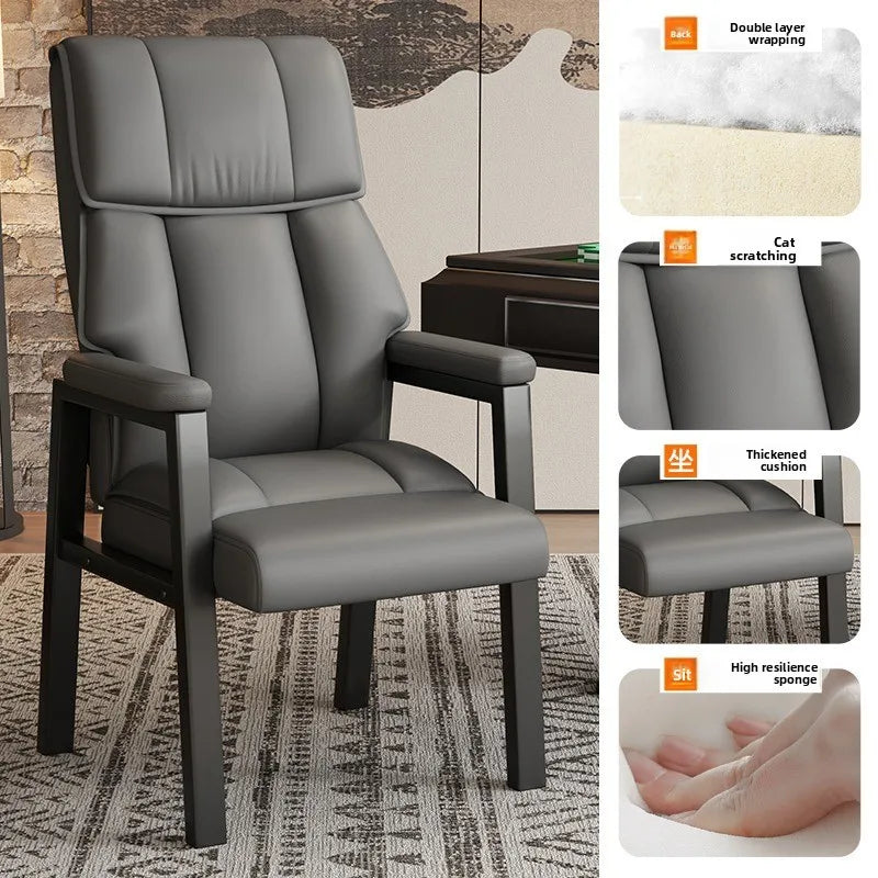 Mahjong Chair Chess Room Seat Comfortable Office Chair Sedentary Conference Chair Oasis Select light green