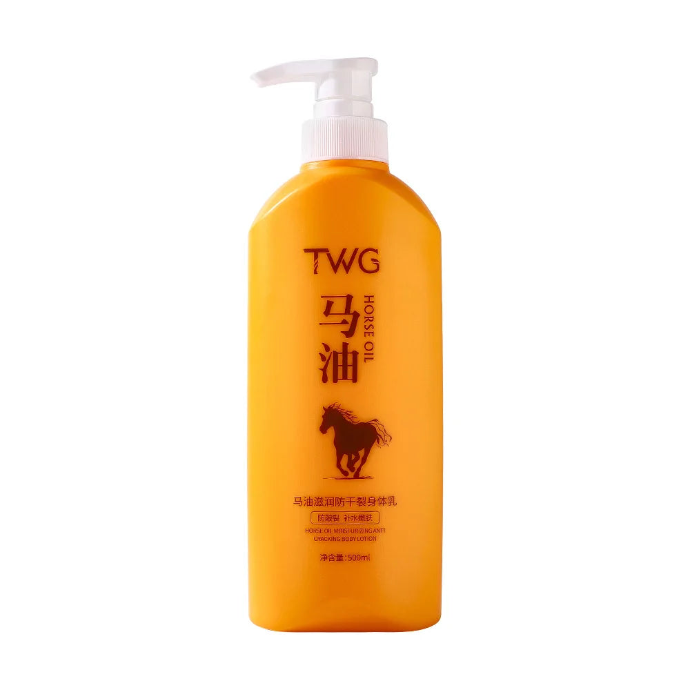 Japan Hokkaido Horse Oil Moisturizing Anti-Dry Crack Body Lotion Hydrating Moisturizing Fragrant Body Cream Oasis Select 500ml 1 pcs