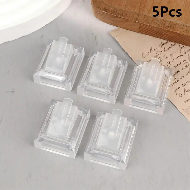 5Pcs Clear Ring Display Stands, Jewelry Ring Tray Storage Organizer Holder, Counter Showcase Display Props Oasis Select 5Pcs Transparent