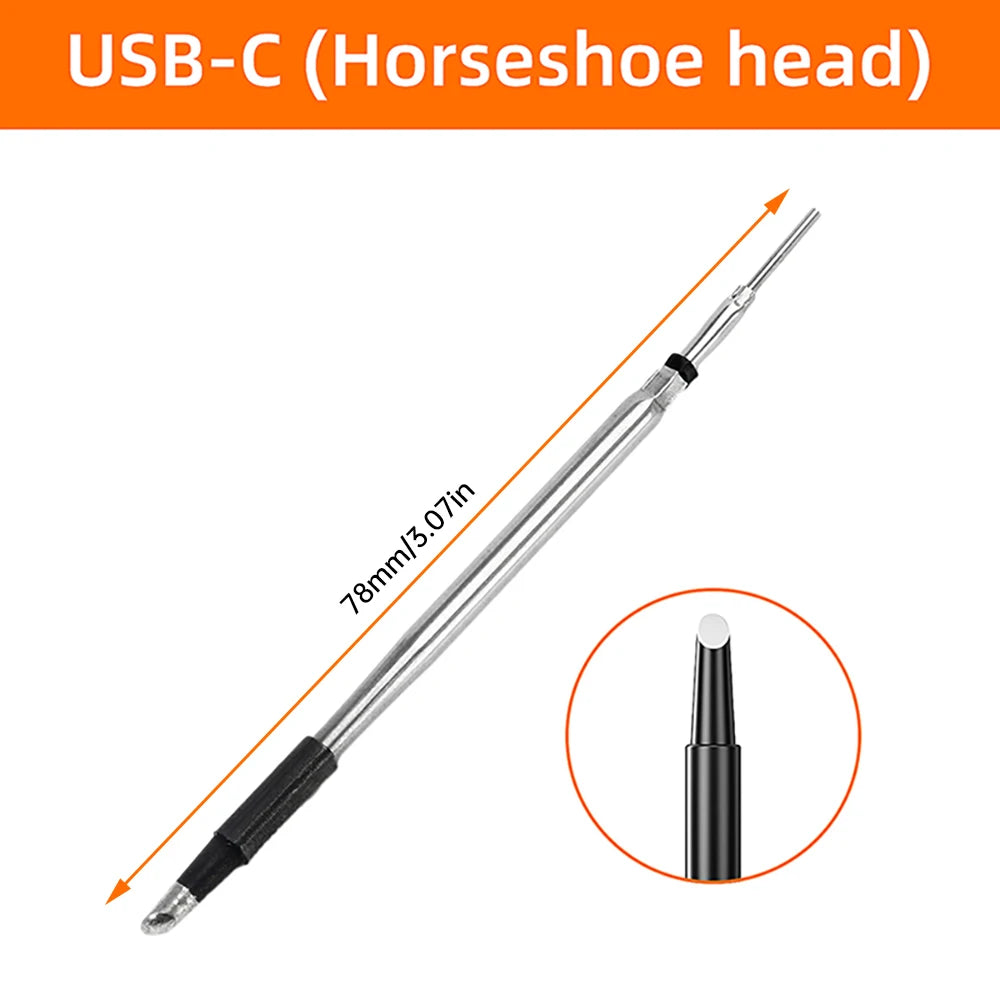 USB Soldering Iron Set Mini Digital Electric Soldering Iron Kit Type-C Interface Adjustable Temperature Solder Welding Iron Tool Oasis Select Accessories B