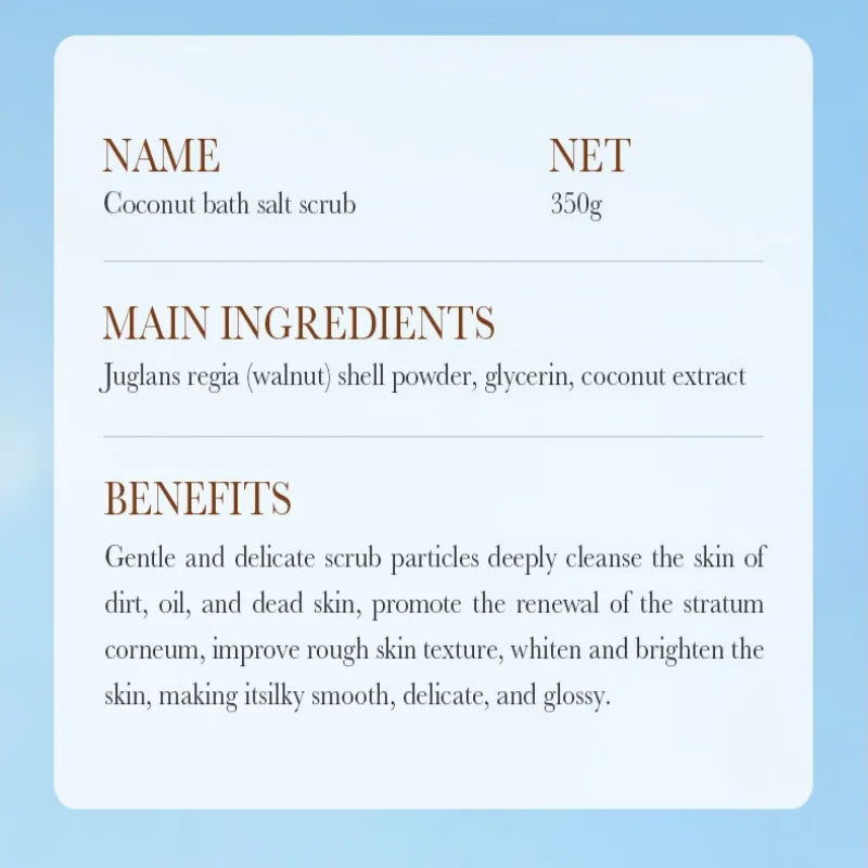 SADOER 350g Coconut & Walnut Shell Body Scrub | Deep Exfoliant