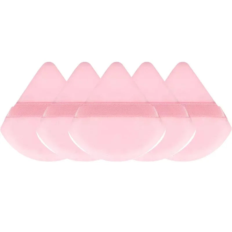 1/3/5/7/9pcs Velvet Cosmetic Powder Pufff Makeup Sponge Puff Dry Use Triangle Makeup Puff Women Soft Smooth Face Makeup Tools Oasis Select 5pcs pink