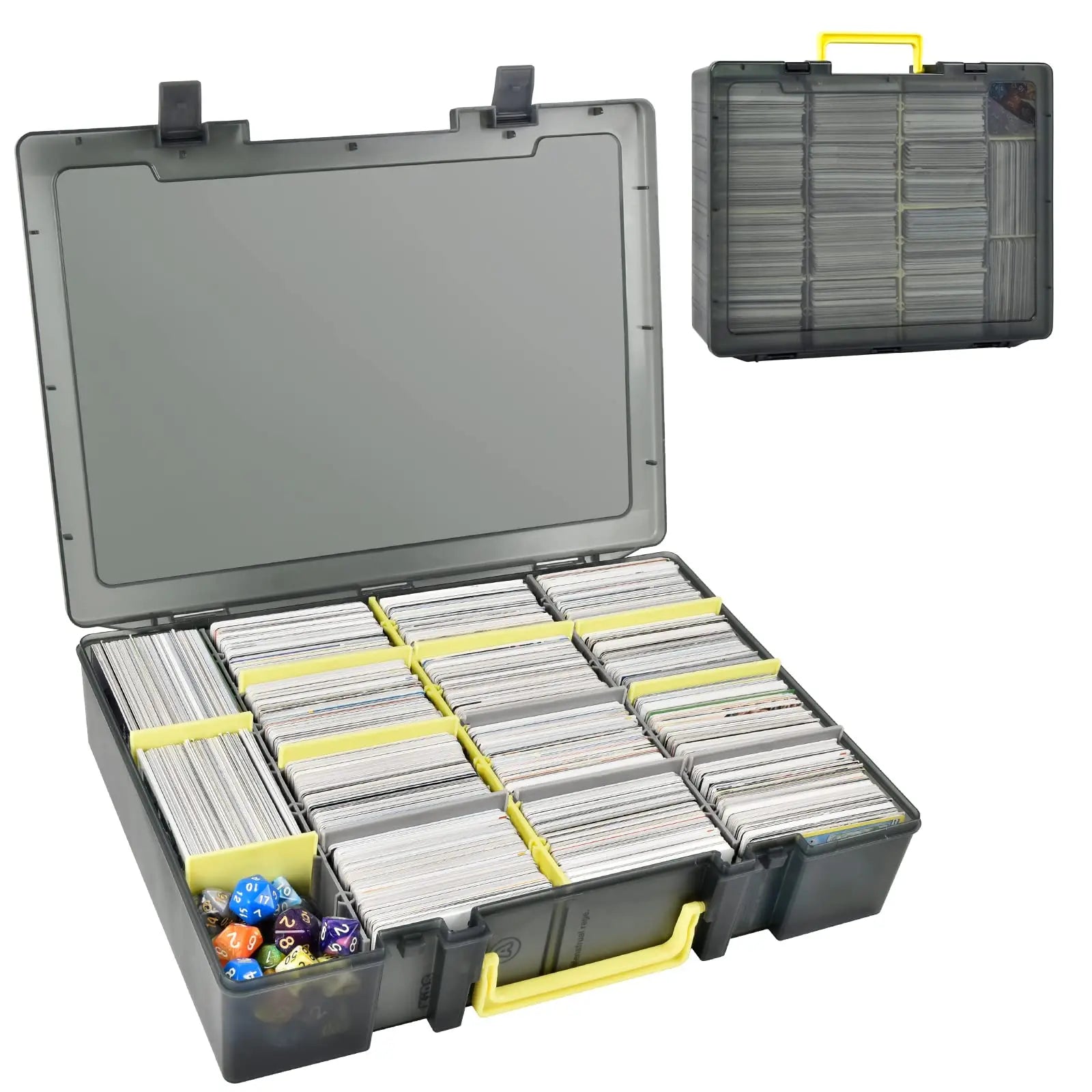 Clear Trading Card Storage Box – 2300+ Cards & 12 Dividers