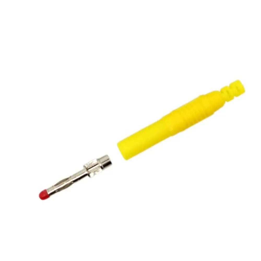 5pcs Straight 4mm Plug Banana Plug Stackable Connector Banana Socket Black Red Banana Jack For Instrumentation Oasis Select yellow