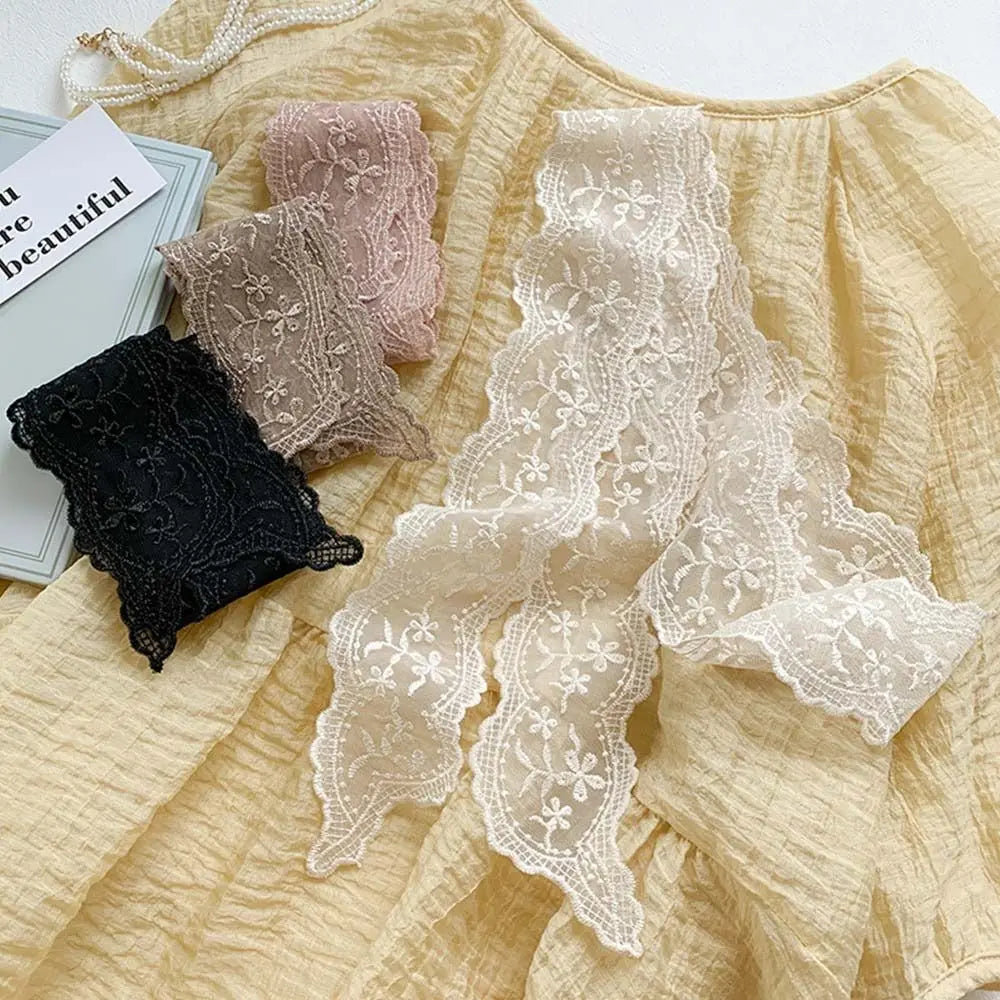 Summer Soft Lace Scarf Elegant Hollow Headband Korean Embroidery Hair Ribbon for Women Oasis Select