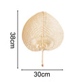 1pc Chinese Style Pure Hand Woven Craft Fan Summer Mosquito Repellent Fan Natural Palm Leaf Hand Shake Fan Home Decoration Oasis Select A China