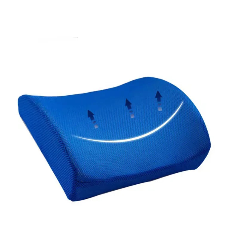 Car Lumbar Support Cushion Memory Foam Waist Pillow 2 Colors Auto Seat Back Cushion for Car Home Office Pain Relief Oasis Select