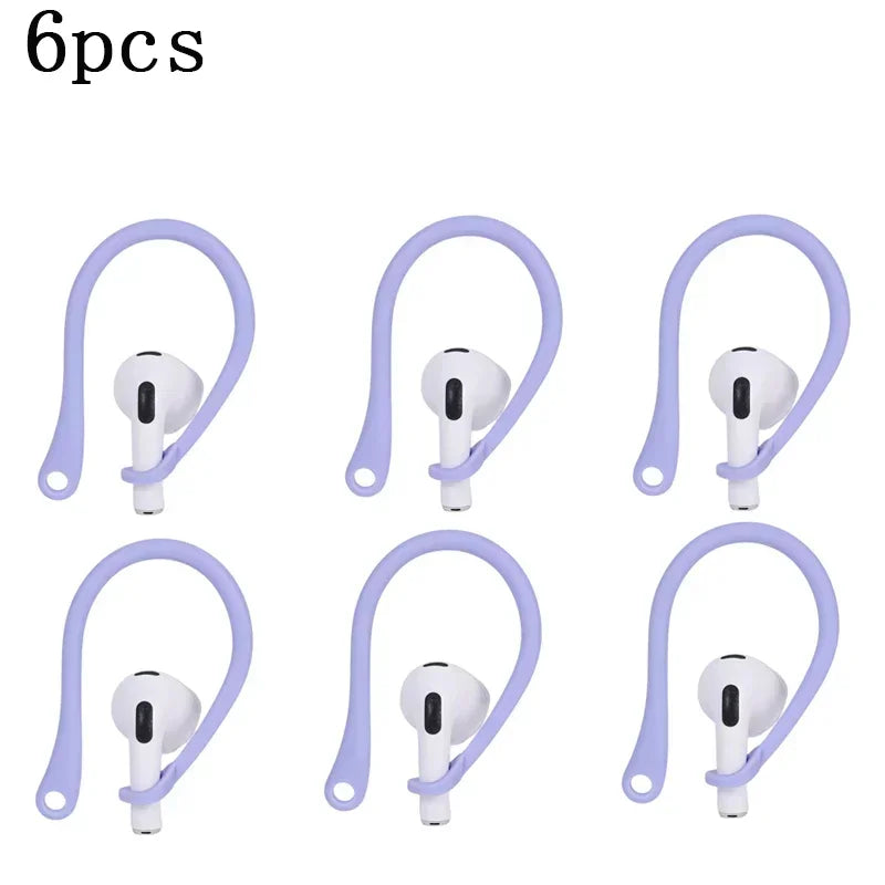 1 3 6Pairs Anti-lost Earphone Silicone Earhook Airpods Earpods Loop