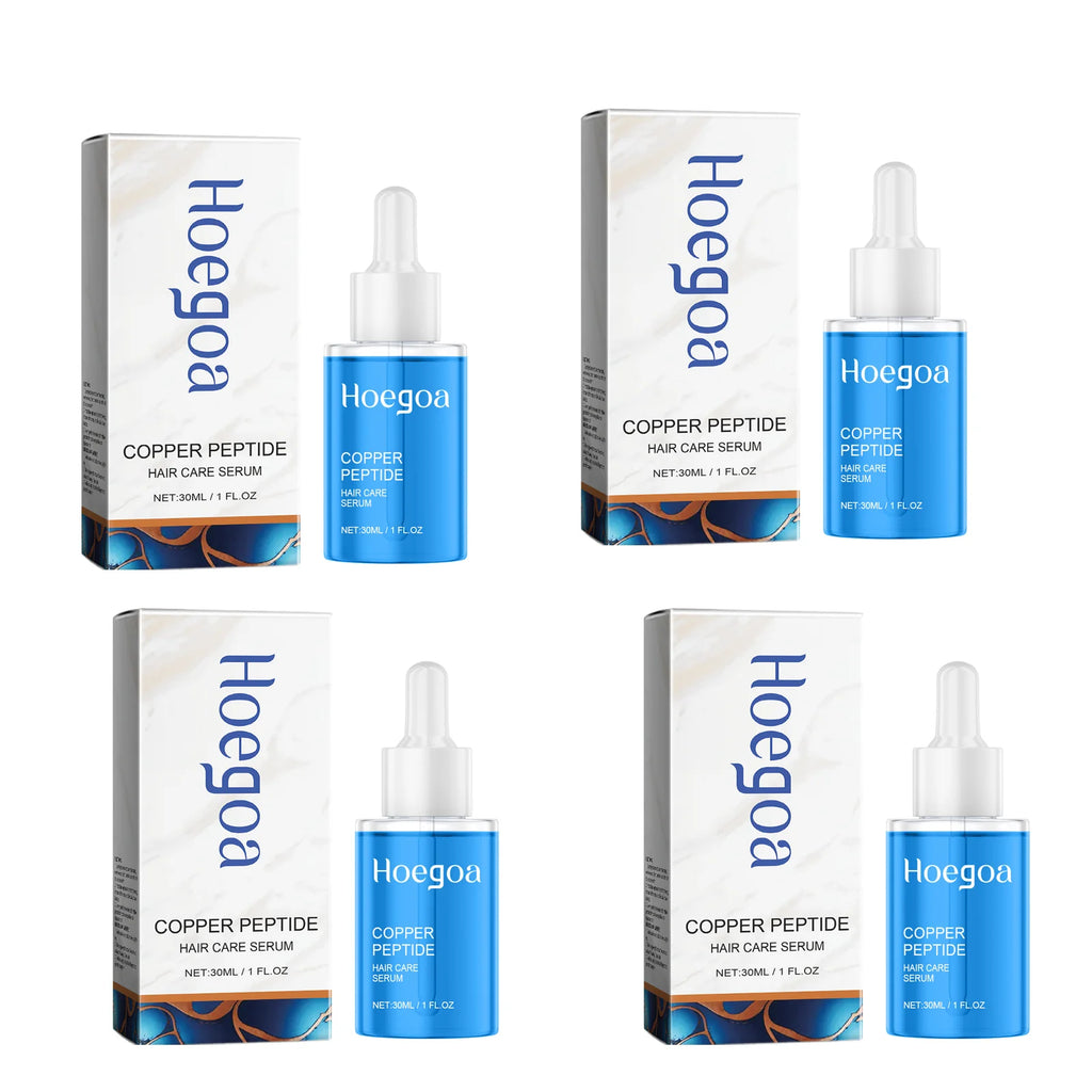 Copper Peptide Hair Grow Serum Prevent Alopecia Moisturizing Hair Dry Frizz Repairing Smoothing Scalp Care Density Hair Essence Oasis Select 4pcs