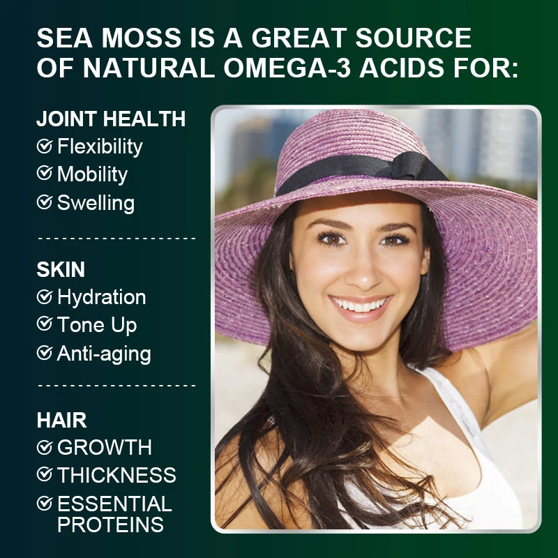 BEWORTHS Organic Sea Moss Pill for Intestinal Health & Immune Support Thyroid Support Skin, Joint Health Support Anti-Aging Oasis Select