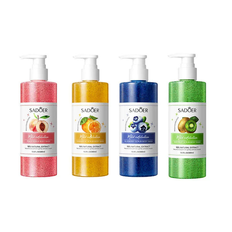 300ml Exfoliating Shower Gel with Fine Scrub Particles That Cleanse Skin Impurities, Brighten Skin Tone, Make Skin Clean and Silky, and Emit a Pleasant Fragrance Oasis Select
