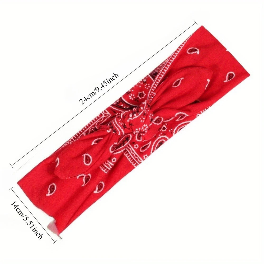 6 pieces of Bohemian-style women's bow-shaped hair ties, suitable for all seasons, outdoor activities and daily wear Oasis Select