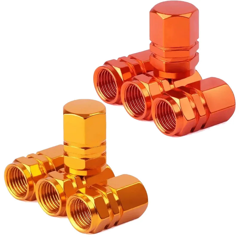 4/8Pcs Aluminum Alloy Car Tire Valve Caps Hex Tyre Valve Stem Cover Air Dust Caps Tire Valve Truck Bike Wheel Rim Valve Stem Cap Oasis Select Mix 8pcs 14