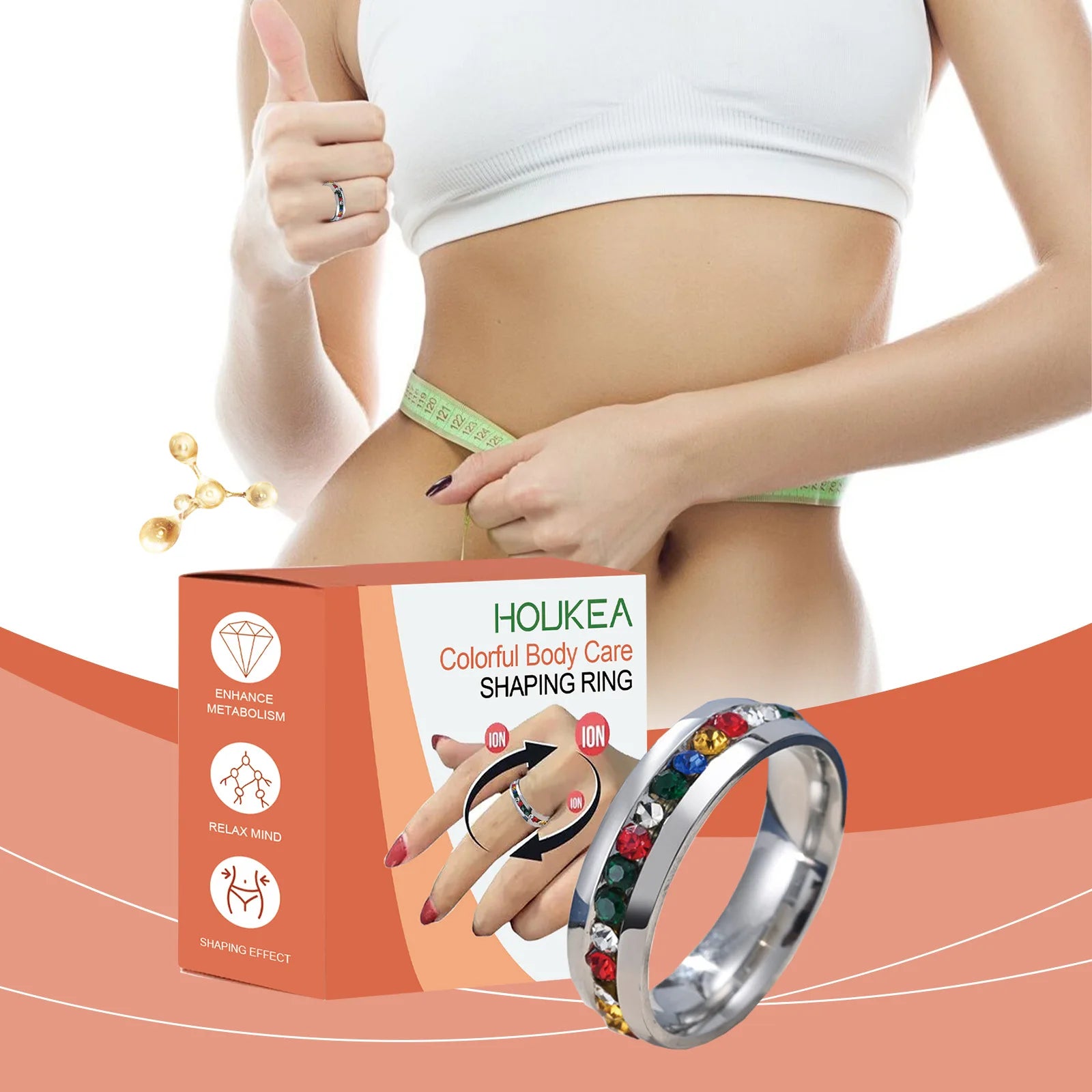 HOUKEA Slimming Ring – Blood Circulation & Body Shaper Slimming Wellness Ring Oasis Select