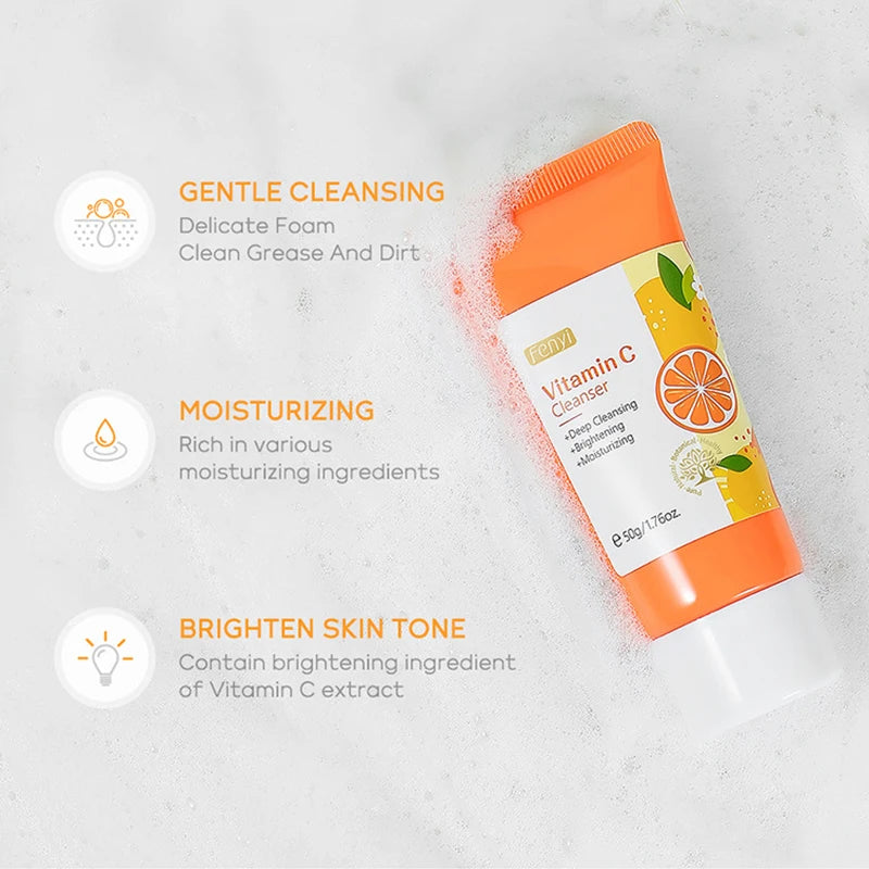 SADOER Vitamin C Facial Cleanser – Blackhead & Deep Pore Wash Vitamin C Face Wash Oasis Select