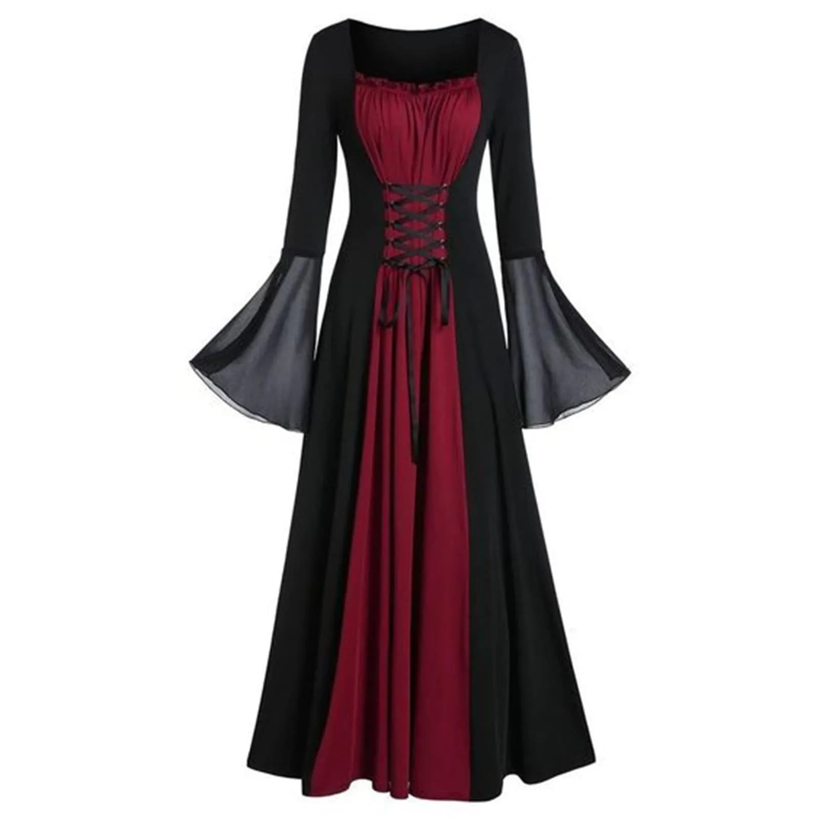 Plus Size Gothic Medieval Hooded Maxi Dress | Halloween Cosplay Gothic Costume Dress Oasis Select