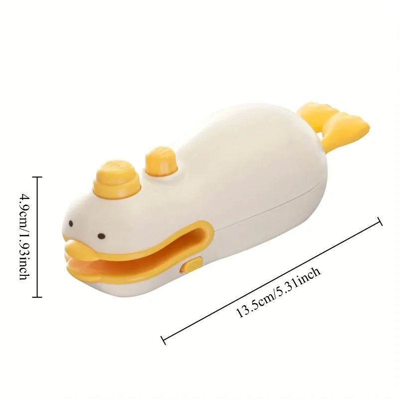 1pcs Cute Duck Handheld Sealer Rechargeable Magnetic Vacuum Sealer Easy-to-use Mini Kitchen Tool for Food Bag Sealing Oasis Select 1pc