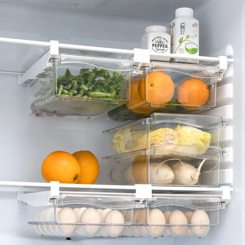 Clear Fridge Organizer Drawer – Slide-Under Shelf Storage Box Fridge Organizer Drawer Oasis Select