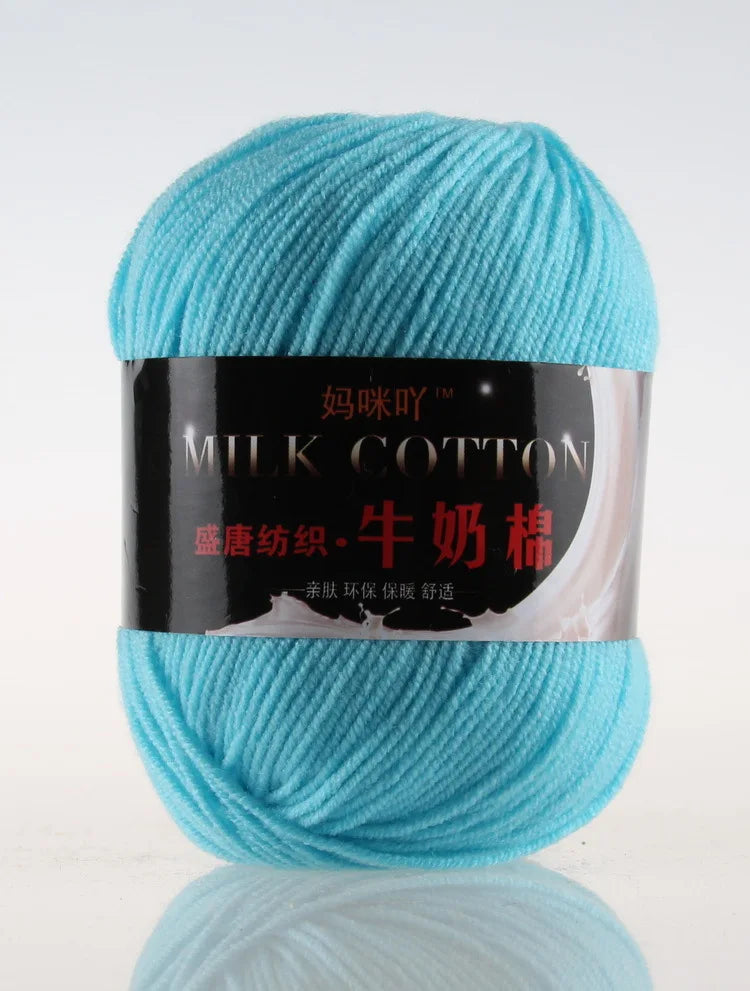 DIY Three Strands Graded Section Dyed Wool Medium Fine Cotton Thread Hand Crochet Doll Milk Cotton Thread Crochet Yarn Oasis Select