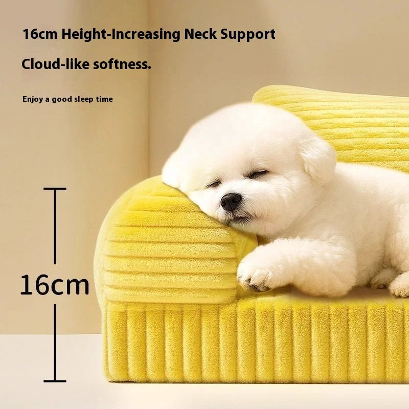 Pet Dog Bed for Small Dogs - Teddy/Bichon/Pomeranian, 4 Seasons Universal, Removable & Washable, Secure Sofa Bed for Winter Oasis Select