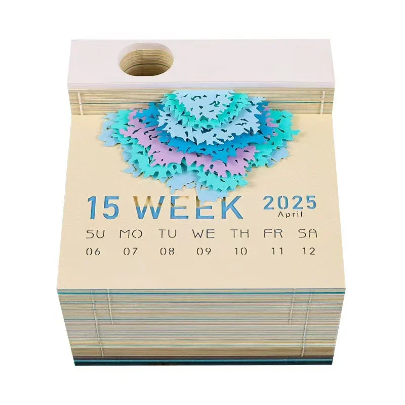 Treehouse 3D Desktop Calendar Sticky Notes Creative Crafts Souvenirs Paper Carvings Memo Pad New Year Gifts Office Ornament Oasis Select Winter calendar