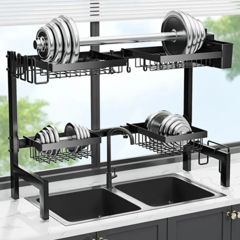 Kitchen Shelf Sink Bowl Rack Tableware Drain Rack Multifunctional Household Dishwasher Kitchen Utensils Dish Storage Rack Oasis Select