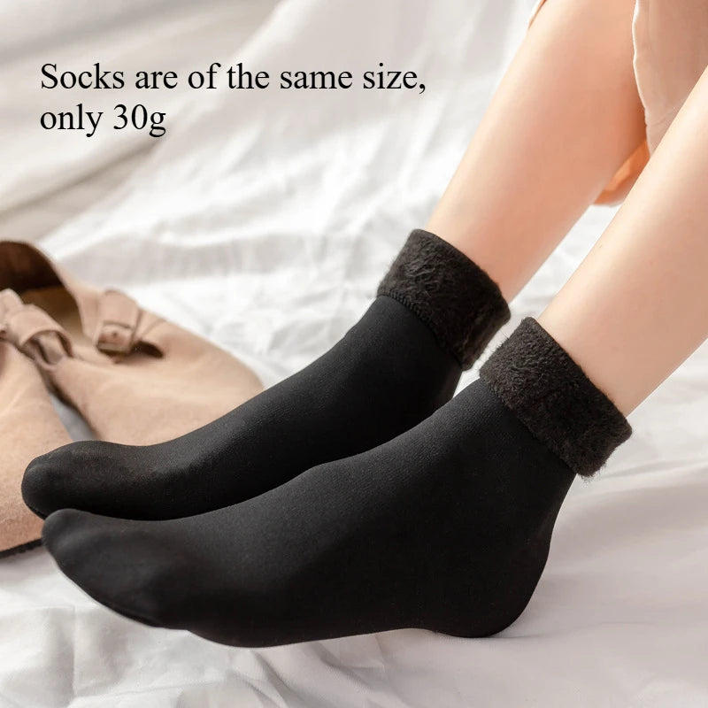 Thermal Stockings Woman Fleece Tights Sexy Winter Warm Pantyhose Translucent Slim Thicken Tights Elastic Velvet Pantyhose Thin Oasis Select Black Socks 320g thick fleece