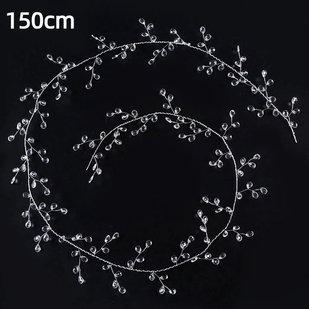 DIY Acrylic Crystal Beads Transparent String Branch Curtain Garland Droprain Diamond Beaded Stage Accessories Oasis Select