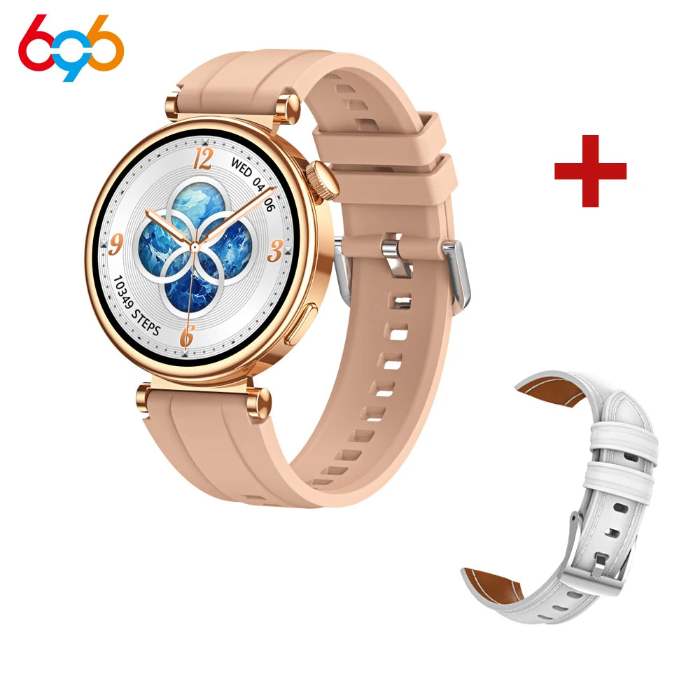 Fashion Women 1.3" AMOLED Screen Smart Watch IP68 Waterproof Sports Fitness Blue Tooth Call Smartwatch Lady NFC Music Heart Rate Oasis Select GDPIS