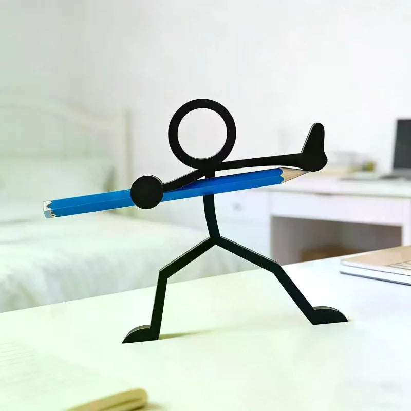 Creative 3D Printed Stick Figure Pencil Holders Pen Stands Pen Pots Desktop Ornaments Office School Supplies Stationery Gift Oasis Select