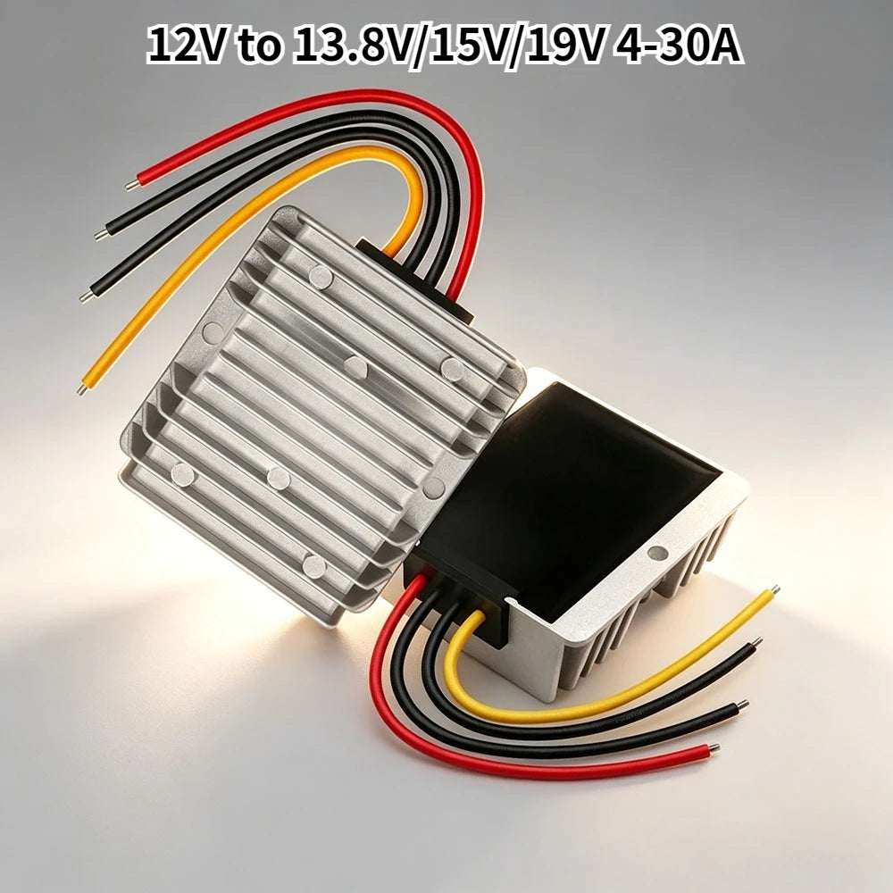 DC DC 12V to 13.8V/15V/19V 4-30A Step-up Module Boost Converter Voltage Regulator Waterproof Power Adapt Volt Transformer Module Oasis Select