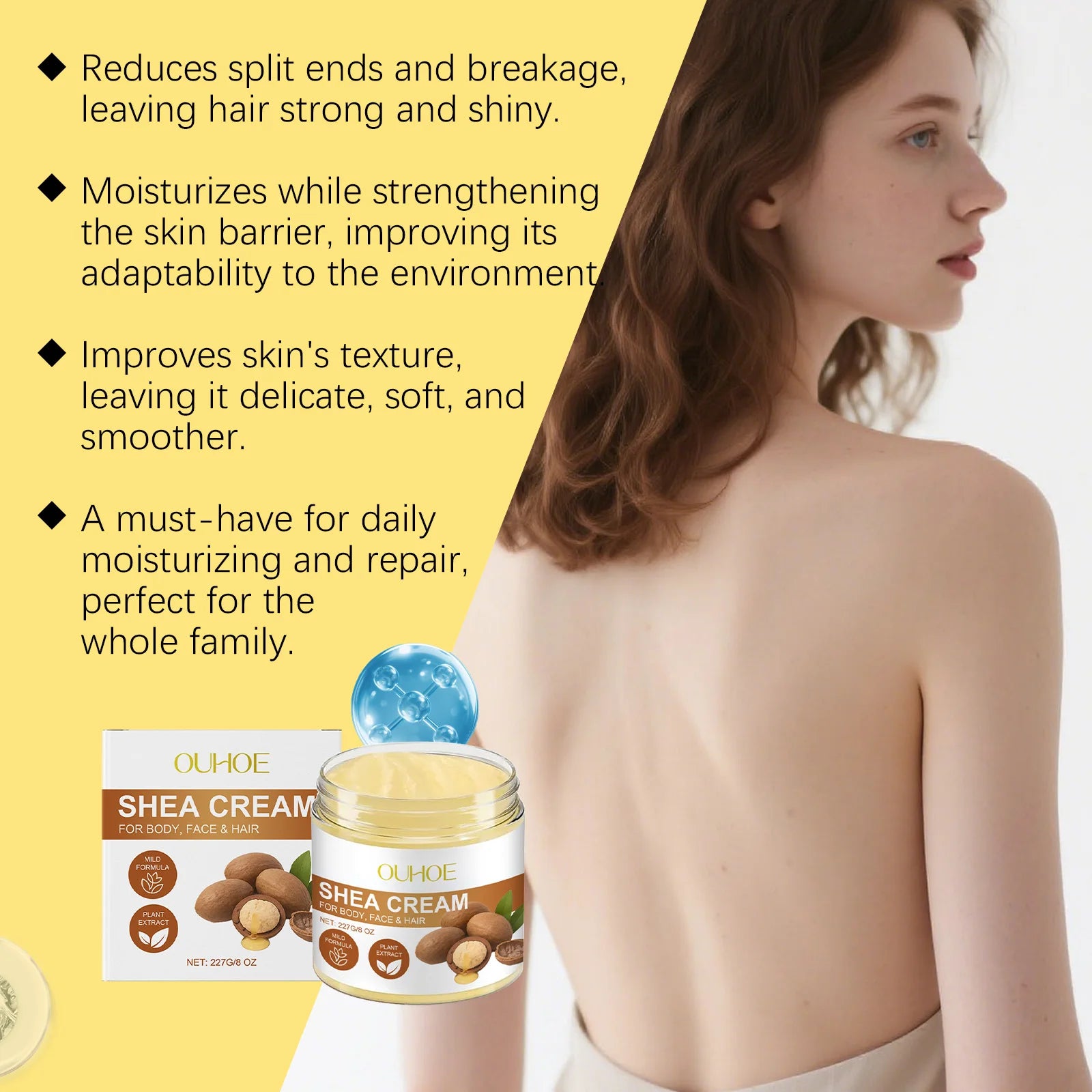 Shea Butter Multi-Purpose Cream – Face, Body & Hair Moisturizer Multi-Purpose Body Cream Oasis Select