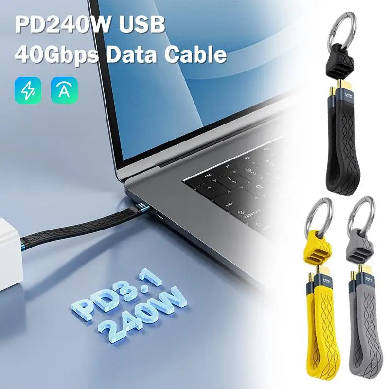 USB4 Cable PD240W Fast Charging Dual Type-C 40Gbps 8K Video Thunderbolt 4/3 Compatible Office Laptop Users Hot Sale New 2026 Oasis Select
