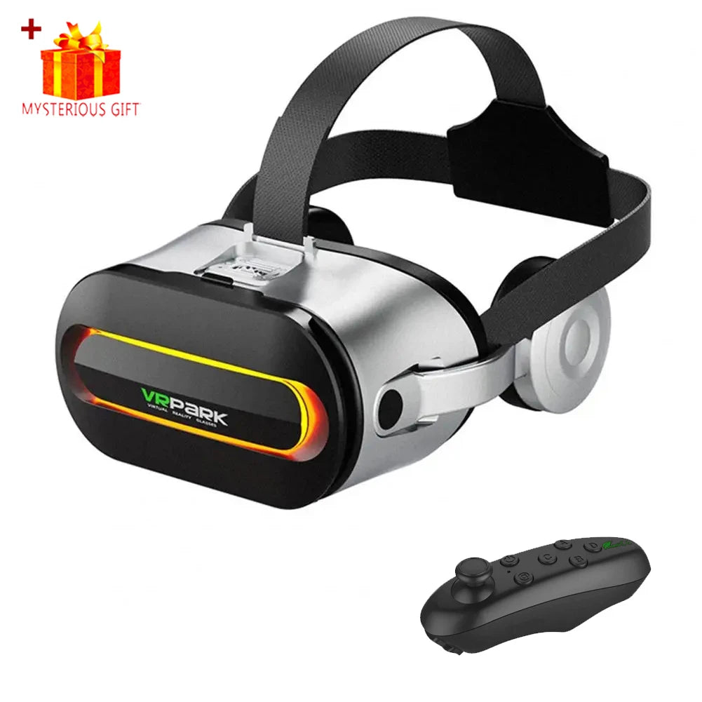 VRPARK J60 3D VR Headset Bluetooth 5.0 – 110° FOV & Headphones