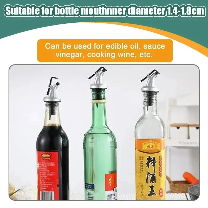 1/2/3/4pcs Oil Vinegar Bottle Stopper Leak-Proof Oil And Vinegar Dispenser Pour Spouts Multifunctional Suitable For Most Bottles Oasis Select