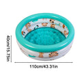 Pool for Kids Cute Pattern Blow Up Bathing Tub Round Inflatable Outdoor Pool for Boys Girls Pet Sea Ball Fishing Toy Garden Oasis Select 110cm