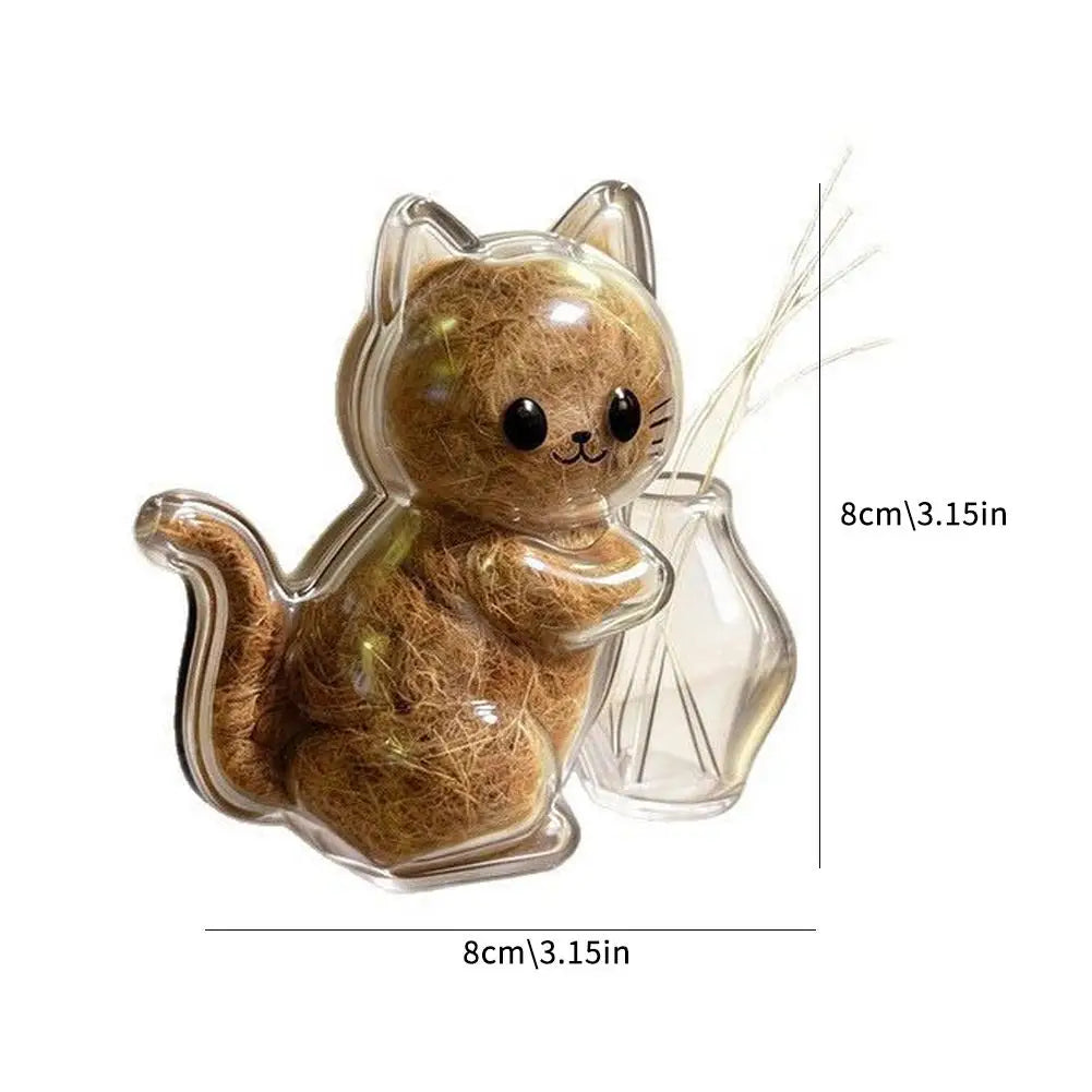 Pet Hair Collector Refrigerator Magnet Cat Whisker Storage Box Transparent Keepsake Souvenir Home Decor Supplies Oasis Select