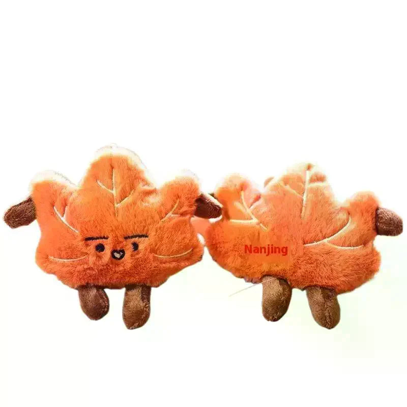 1Pcs Fun And Cute Small Maple Leaf Plush Keychain Couple Backpack Pendant Mock Leaf Doll Decoration Gift Oasis Select