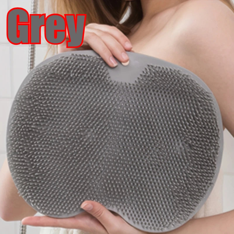 Foot Scrubbing Pad Bathroom Bath Brush Multifunctional Scrubbing Foot Massage Pad Non-slip Foot Pad Silicone Bath Brush Oasis Select GRAY