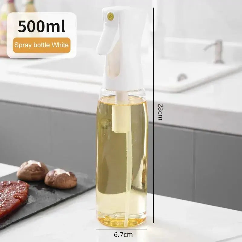1Pc 200/500 ML Oil Spray Pot Kitchen Household Edible Olive Oil Spray Bottle Atomized Misty Oil Tank Air Fryer Spray Bottle Oasis Select 1pc 500ml white